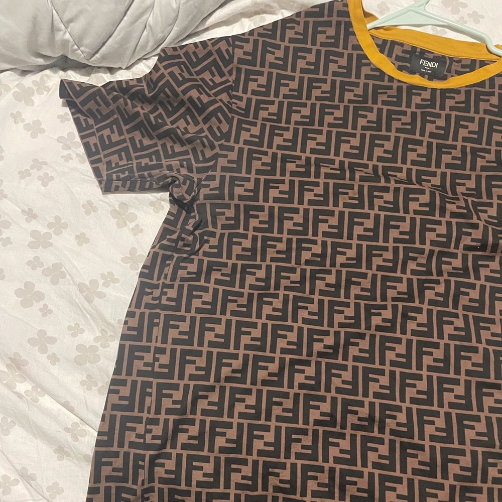 Fendi shirt only wore three times. Serious inquiries have matching belt as well.
